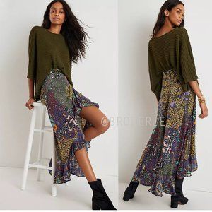 anthropologie Nikita Embroidered Maxi Skirt